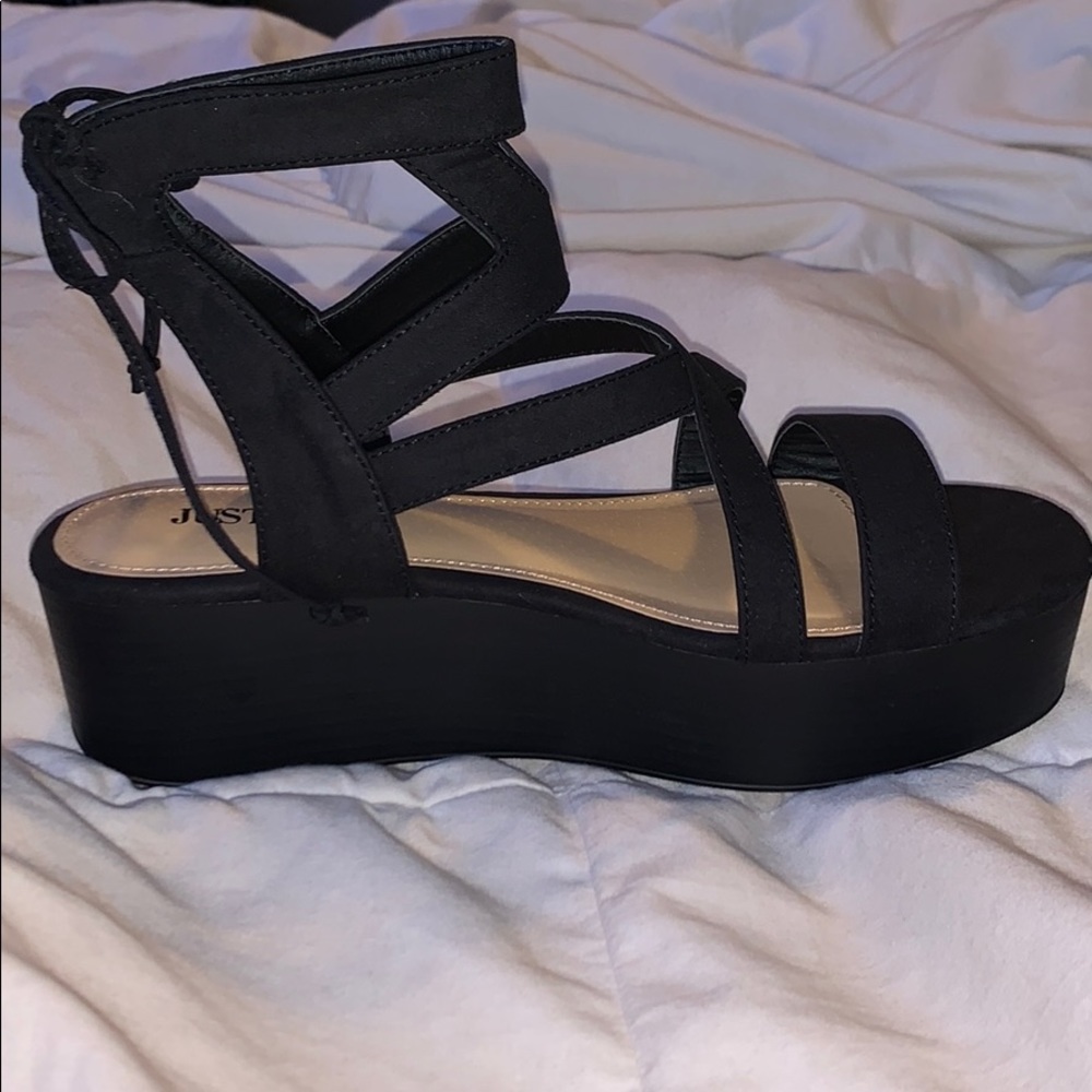 Black platform shoes
